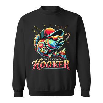 Weekend Hooker Bass Fishing Sweatshirt - Seseable