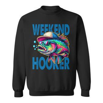 Weekend Hookers Fishing Sarcastic Summer Fathers Day Sweatshirt - Thegiftio UK