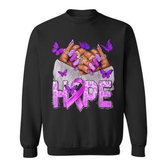 Hope Sle Lupus Awareness Month Support Purple Lupus 2024 Sweatshirt - Thegiftio UK