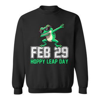 Hoppy Leap Day Frog Leap Year Leapling Humor Pun Sweatshirt | Mazezy