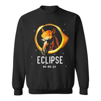 Horse Wearing Solar Eclipse Glasses Total Solar Eclipse 2024 Sweatshirt - Monsterry