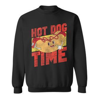 Hot Dog Adult Vintage Hot Dog Time Sweatshirt - Monsterry AU