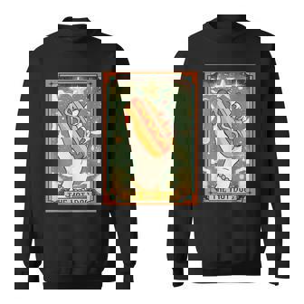 Hot Dog Bun Lover Foodie Food Lover The Hot Dog Tarot Card Sweatshirt - Thegiftio UK