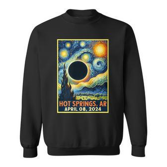 Hot Springs Arkansas Total Solar Eclipse 2024 Starry Night Sweatshirt - Seseable
