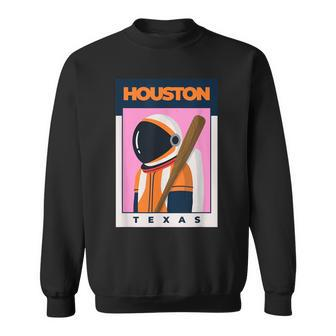 Houston City Texas Baseball Astronaut Sweatshirt - Monsterry CA