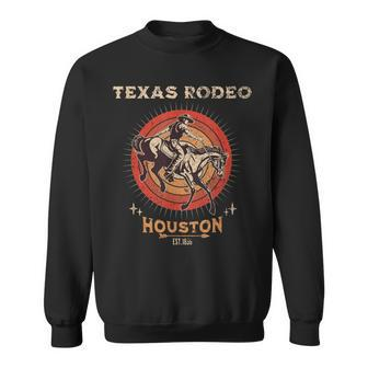 Houston Texas Rodeo Vintage Western Retro Cowboy Sweatshirt - Thegiftio UK