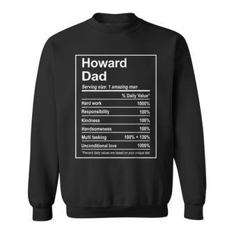 Howard Dad Nutrition Facts Fathers Day Michigan Sweatshirt - Monsterry AU