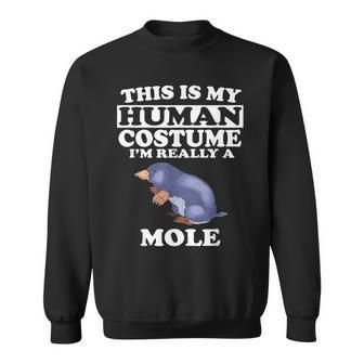 This Is My Human Costume I'm Really A Mole Sweatshirt - Thegiftio UK