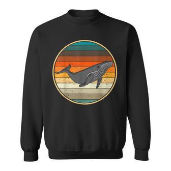 Humpback Whale Retro Vintage Whale Sweatshirt - Monsterry