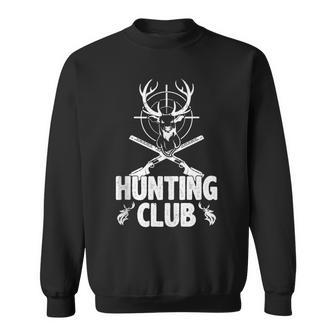 Hunting Club Deer With Antlers Hunting Season Pro Hunter Sweatshirt - Monsterry