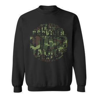 Hunting Dad Camouflage Word Cloud Father’S Day Men Sweatshirt - Seseable