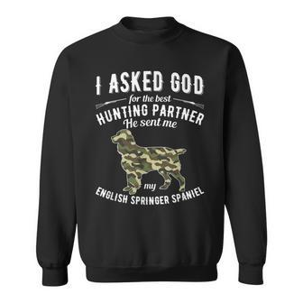 Hunting Dog Camouflage English Springer Spaniel Sweatshirt - Monsterry