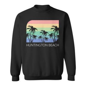 Huntington Beach California Surf Vintage Cali Socal Orange Sweatshirt - Monsterry AU