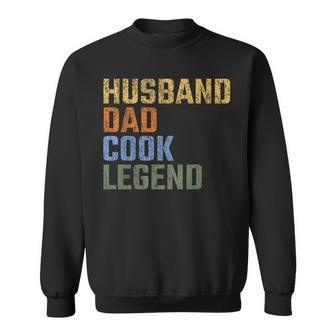 Husband Dad Cook Legend Fathers Day Vintage Retro Sweatshirt - Thegiftio UK