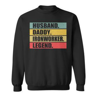 Husband Dad Ironworker Quote Vintage Fathers Day Sweatshirt | Mazezy UK