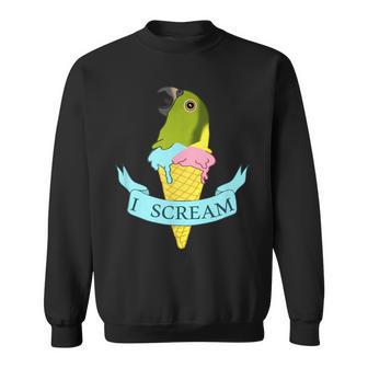 Ice Cream I Scream Yellow Naped Amazon Parrot Sweatshirt - Monsterry CA