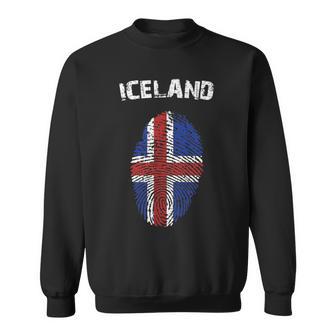 Iceland Fingerprint Flag Country Pride Heritage Sweatshirt - Monsterry UK