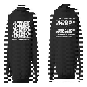 Ich Hasse Menschen Keine Diskus S Sweatshirt - Seseable