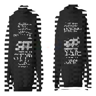 Ich Hasse Menschen Steine Sind Ok I Black Sweatshirt - Seseable