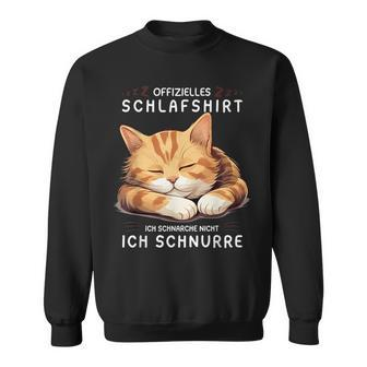 Ich Schnarche Nicht Ich Schnurre Katze Schlaf Damen Sweatshirt - Seseable