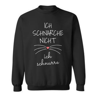 Ich Schnarche Nicht Ich Schnurre Sleep Cat Sweatshirt - Seseable