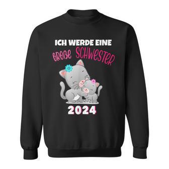 Ich Werde Eine Große Schwester 2024 Cat Sweatshirt - Seseable