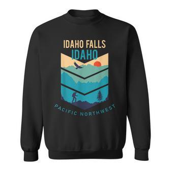 Idaho Falls Idaho Native Hometown Vintage Pacific Northwest Sweatshirt - Monsterry