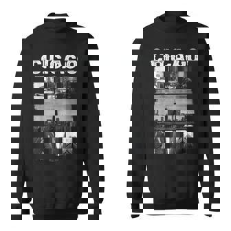 Illinois Chicago Skyline Chi Town Sweatshirt - Thegiftio