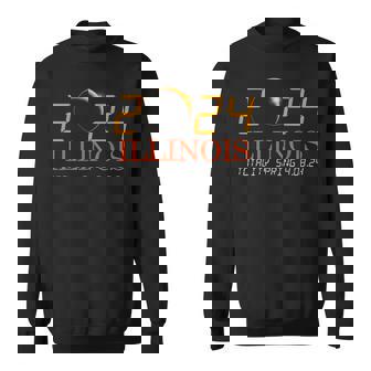 Illinois Solar Eclipse 2024 Party Total Usa Map Totality Sweatshirt - Thegiftio