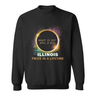 Illinois Total Solar Eclipse Twice In A Lifetime 2024 Sweatshirt - Monsterry AU