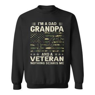 I'm A Dad Grandpa And Veteran Fathers Day American Flag Sweatshirt - Thegiftio UK