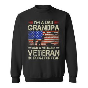 I'm A Dad Grandpa And Vietnam Veteran Us Flag Papa Grandpa Sweatshirt - Seseable