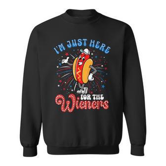 I'm Just Here For The Wieners Firework Hot Dog 4Th Of July Sweatshirt - Monsterry UK