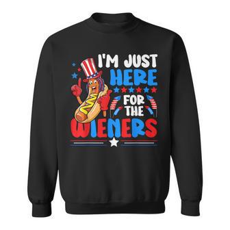 I'm Just Here For The Wieners Happy 4Th Of July Sweatshirt - Monsterry AU