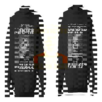 I'm Voting For The Convicted Fellon 2024 Us Flag Pro-Trump Sweatshirt | Mazezy