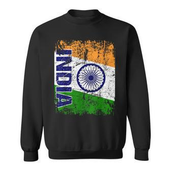 India Flag Vintage Distressed Indian Flag India Sweatshirt - Monsterry UK