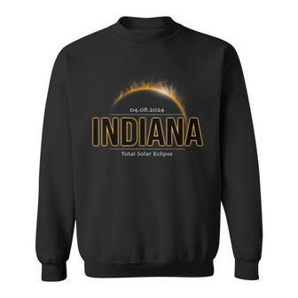 Indiana America April 2024 Path Of Totality Solar Eclipse Sweatshirt | Mazezy DE