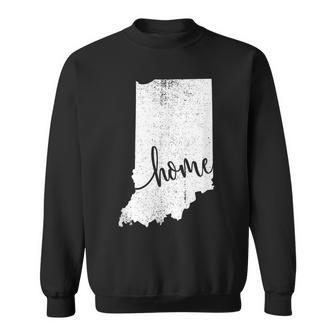 Indiana Home Love Vintage State Map Outline Sweatshirt - Monsterry DE