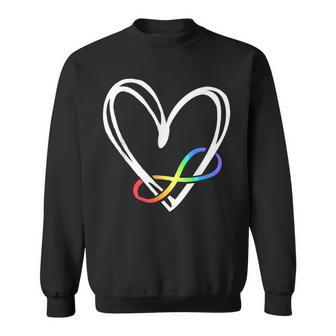 Infinity Heart Autism Awareness Love Needs No Words Tie Dye Sweatshirt | Mazezy