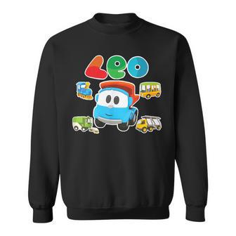 The Inquisitive Dump Truck Leo Builds A Truck Train Bus Sweatshirt - Monsterry DE