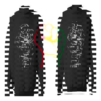 Inspiring Black Leaders Power Fist Hand Black History Month Sweatshirt - Monsterry