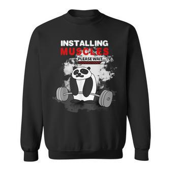 Installing Muscles Please Wait Exercise Sweatshirt - Monsterry