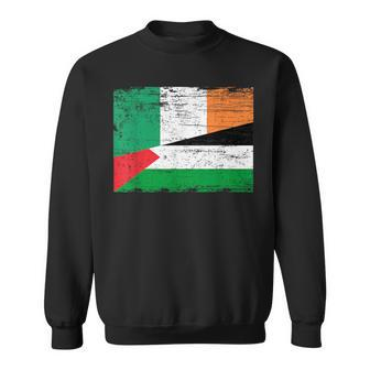 Ireland Palestine Flags Half Irish Half Palestinian Sweatshirt - Monsterry CA