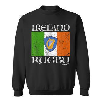 Ireland Rugby Vintage Irish Flag Rugby Fan Sweatshirt - Monsterry