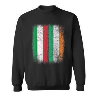 Irish-Italian Flag Italy Ireland Heritage St Patrick's Day Sweatshirt - Monsterry