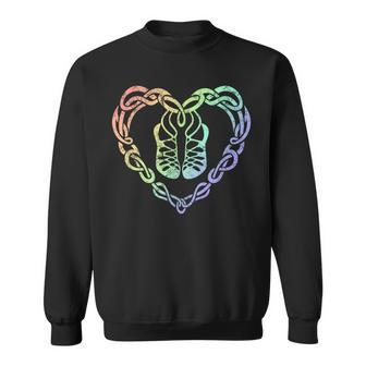 Irish Step Dancing Celtic Knot Heart Sweatshirt - Monsterry UK