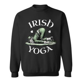 Irish Yoga Festive Green St Paddy's Day Humor Sweatshirt - Seseable