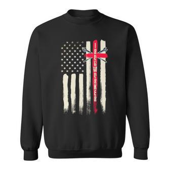 Ironworker Religious Christan Cross Tools Sweatshirt | Mazezy