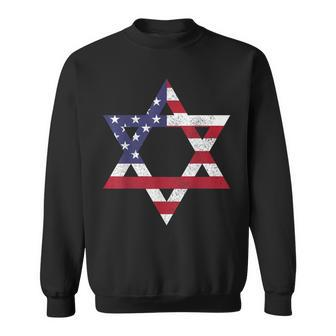 Israel American Flag Star Of David Israelite Jew Jewish Sweatshirt - Thegiftio UK