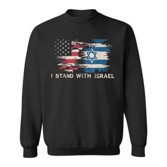 Israeli Flag Jewish Star Of David I Stand With Israel Sweatshirt - Seseable